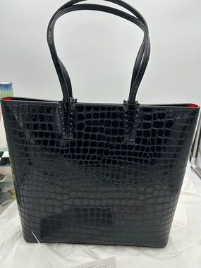 Christian Louboutin Cabata Crocodile-embossed  Leather Tote Bag,